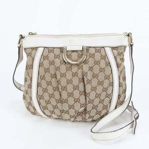 Gucci GG Canvas Abbey 203257 Leather Shoulder Bag/Crossbody Bag for Women